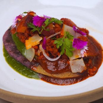 Topolobampo signature dishes Carne Asada
Sopa Azteca
Mole Negro